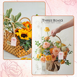 Бумажный прямоугольник с бантом&nbsp;DIY-WH20055-033A