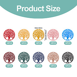 100 шт. двухцветные окрашенные спреем подвески-соединители из нержавеющей стали 430&nbsp;STAS-TA0002-54