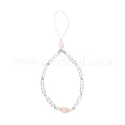 Мобильные ремешки из натурального розового кварца&nbsp;HJEW-JM03413-02