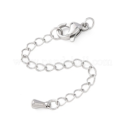 Удлинитель цепочки из нержавеющей стали 304 с подвесками в форме капли.&nbsp;STAS-G383-06P