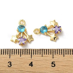 Латунные микро проложить кубического циркония подвески&nbsp;KK-F872-20G