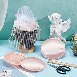 Атласная ткань с полиэстером плоская круглая шляпа-фасинатор основа для шляпного дела&nbsp;FIND-WH0173-320B