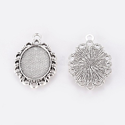 Сеттинги для кулона ( кабошона ) тибетского стиля&nbsp;LS-TIBE-A19753-AS-LF