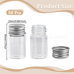 50шт стеклянные бутылки контейнеры для бисера&nbsp;CON-DR0001-06B
