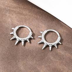 Серьги-гвоздики из нержавеющей стали 316 с шипами для хряща&nbsp;AJEW-C044-15AS