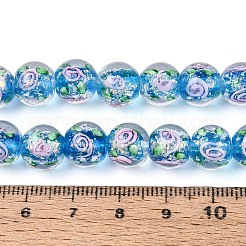 Ручной стеклянные фольга бисер пряди&nbsp;FOIL-N033-04C