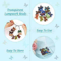 20 шт. прозрачные бусины лэмпворк&nbsp;FIND-TA0005-47