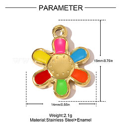 Подвески из нержавеющей стали 304 с эмалью&nbsp;STAS-OY008-19G