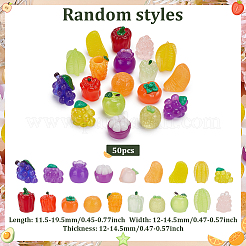 Украшения из светящихся смоляных фруктов&nbsp;RESI-WH0092-005