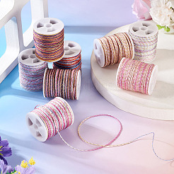 8 рулон двухцветного сегментно окрашенного нейлонового металлического шнура&nbsp;NWIR-TA0001-28A