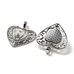 Подвески в виде персикового сердца в форме сердца из натуральных и синтетических драгоценных камней&nbsp;G-G158-01