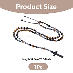 Ожерелья из натурального тигрового глаза&nbsp;NJEW-DC00011