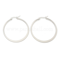 Большие серьги-кольца из нержавеющей стали марки 304&nbsp;EJEW-F105-18P