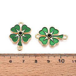 Эмалевые подвески-соединители из сплава ко Дню Святого Патрика&nbsp;FIND-N011-26KCG