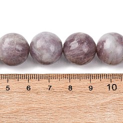 Натуральный лепидолит / пурпурный слюдяный камень бисер пряди&nbsp;G-A310-A01-16mm