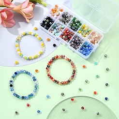 500шт 10 цвета гальванические стеклянные бусины&nbsp;EGLA-YW0001-81