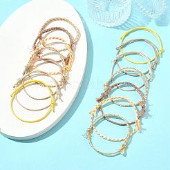 14шт. набор браслетов из хлопкового шнура 7 цветов для мужчин и женщин&nbsp;BJEW-FS00025-03