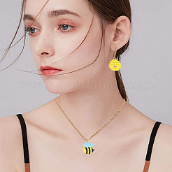 14 шт. 7 стиля эмалевые подвески из сплава с пчелиной тематикой&nbsp;FIND-FP0002-83