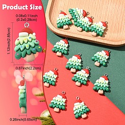 12 шт. рождественские подвески из непрозрачной смолы&nbsp;RESI-YW0004-83