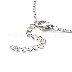 Устойчивые к потускнению 316 хирургическая нержавеющая сталь коробки цепи браслеты изготовление&nbsp;AJEW-JB01065