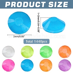 1440шт стеклянные кабошоны&nbsp;GLAA-WH0031-96