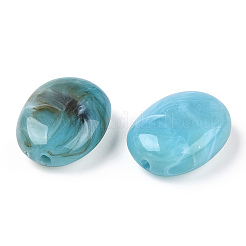 Овальной имитация драгоценных камней акриловые бусины&nbsp;OACR-R047-13