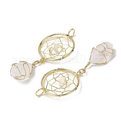 Большие подвески из необработанного натурального кварцевого кристалла&nbsp;G-G314-02G-04