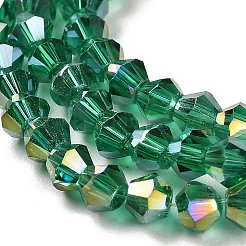 Прозрачные стеклянные бусины гальваническим пряди&nbsp;GLAA-F029-2mm-A10