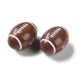 Непрозрачные акриловые европейские бусины с распылением&nbsp;SACR-P031-28B-02