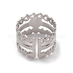 Кольца-манжеты в форме сердца из нержавеющей стали 304&nbsp;RJEW-G285-53P