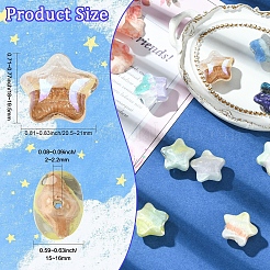 10шт 10 цвета прозрачные акриловые бусины&nbsp;OACR-CJ0002-62