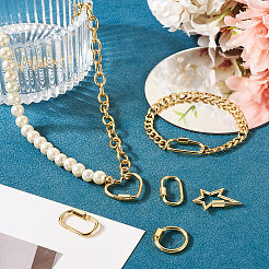 Латунные брелоки с карабином&nbsp;KK-TA0007-82G