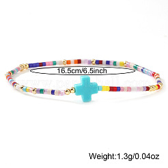 Богемный крестик-подвеска&nbsp;SA4132-7