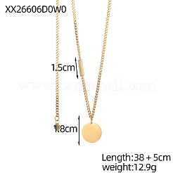 Плоские круглые подвески из нержавеющей стали 304&nbsp;STAS-OY007-62G