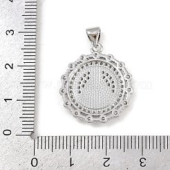 Латунные микро проложить кубического циркония подвески&nbsp;KK-P323-11H-P02