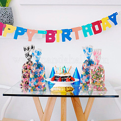 60 шт. 3-цветные прямоугольные целлофановые пакеты для хранения конфет с принтом лапы&nbsp;ABAG-TA0001-74