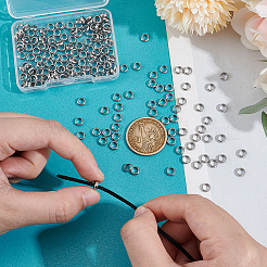 200 шт. кольцевые разделительные бусины из нержавеющей стали 304&nbsp;STAS-UN0058-87C-P