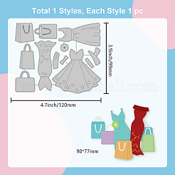 Платье сумка для покупок штампы из углеродистой стали трафареты DIY-WH0309-1265