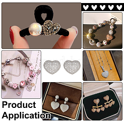 6 шт. латунные микрофибровые бусины из кубического циркония&nbsp;KK-PH0013-81P