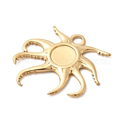 Оправы для подвесок из нержавеющей стали 304 в виде кабошонов&nbsp;STAS-B113-09G-02