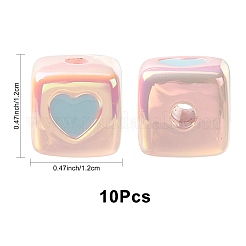 10 шт. непрозрачные акриловые эмалевые бусины&nbsp;ACRC-FS0001-02E