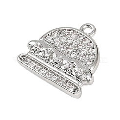 Латунные микропаве прозрачные подвески с фианитом&nbsp;LS-KK-L238-16P