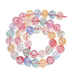 Прозрачные стеклянные бусмины кракле&nbsp;EGLA-F167-02