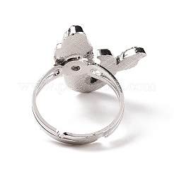 Кольцо настроения в виде русалки из стекла&nbsp;LS-RJEW-C031-05P