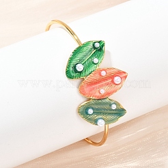 Браслеты-манжеты из нержавеющей стали 304 с эмалью для женщин&nbsp;LS-BJEW-A049-02A-G