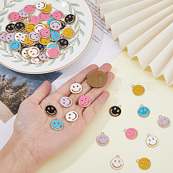 70шт 7 цвета сплава эмалевые подвески&nbsp;ENAM-FH0001-69