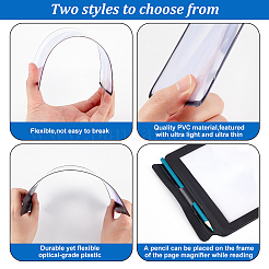 Ahademaker 11 шт. 2 стильные пластиковые портативные увеличительные линзы&nbsp;AJEW-GA0004-95