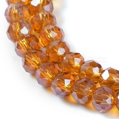 Стеклянные бусины с гальваническим покрытием &nbsp;EGLA-A034-T2mm-A19