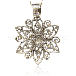 Тибетский стиль сплава цветок большой подвески&nbsp;TIBEP-M001-14