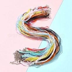 36 шт. 9-цветный вощеный шнур и лента из органзы для изготовления ожерелья&nbsp;NCOR-FS0001-03